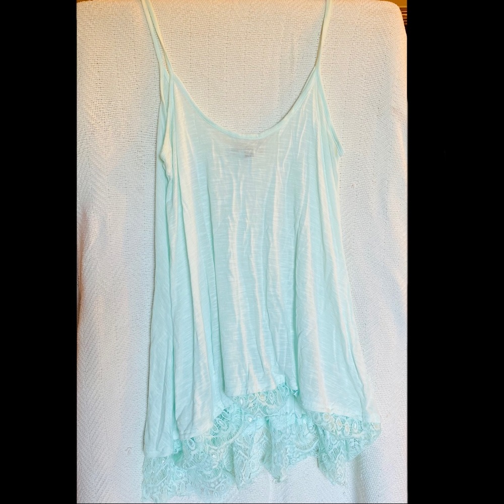 Freshman, small, sea foam green flowy tank top